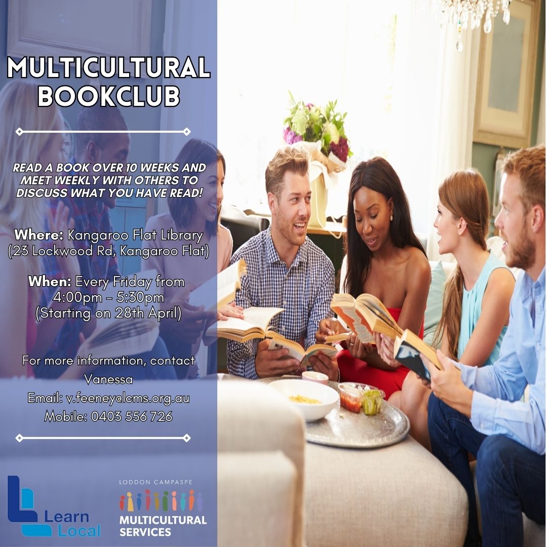 Multicultural bookclub flyer
